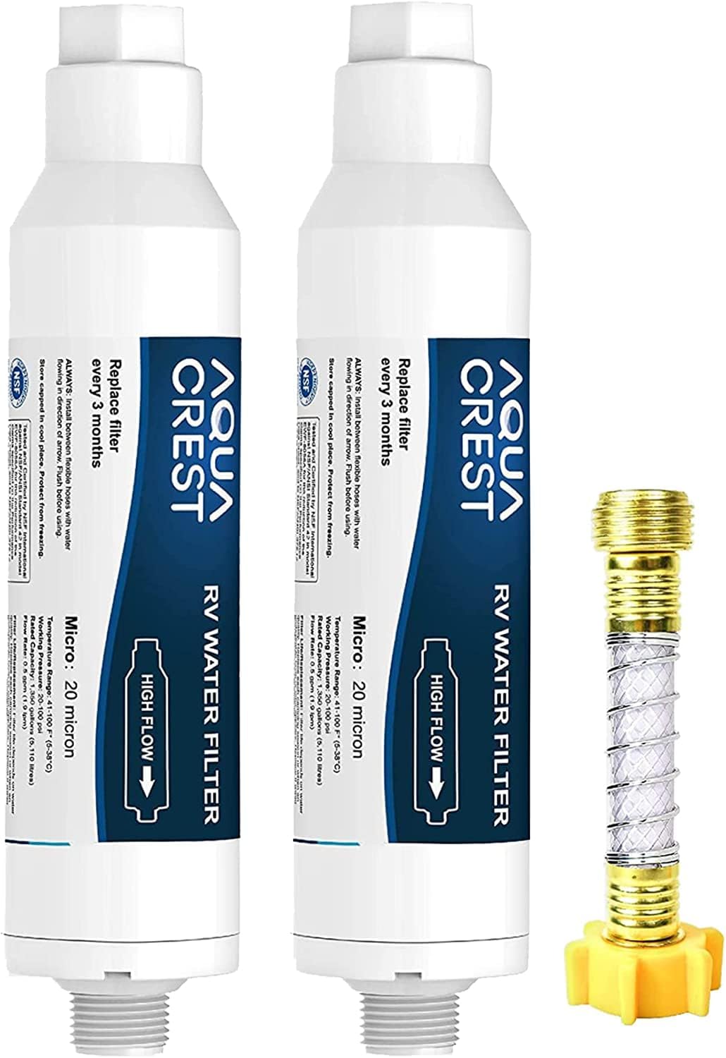 AQUA CREST RV Inline Hose Water Filter